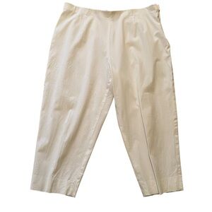 Fabrizio Gianni White Stretch Cropped Pant 14